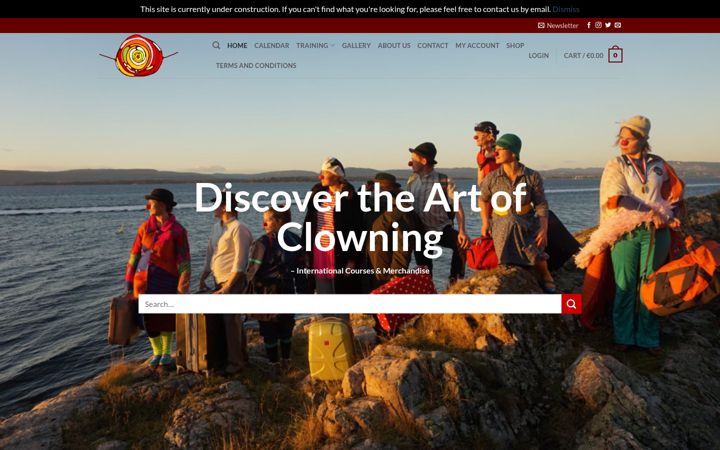 Captura de pantalla de clownschoolinternational.eu