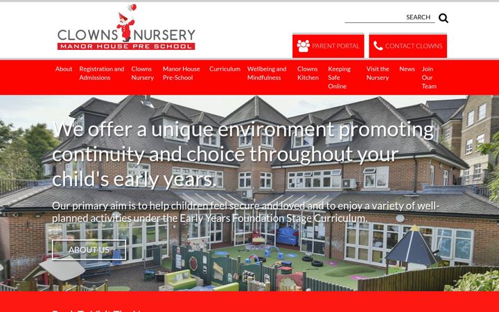 Screenshot of clownsnursery.co.uk