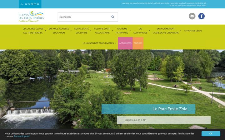 Screenshot of cloyeslestroisrivieres.fr