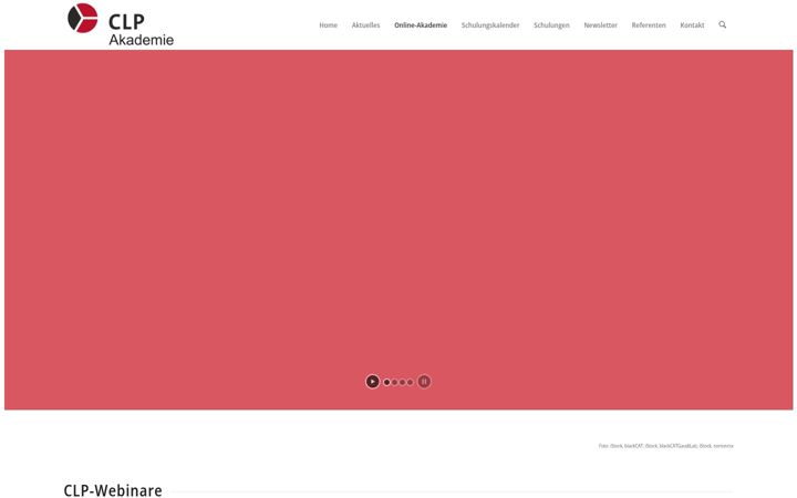 Kuvakaappaus sivustosta clp-online-akademie.de