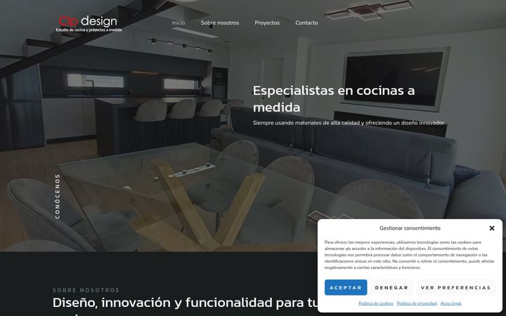 Posnetek zaslona clpdesign.es