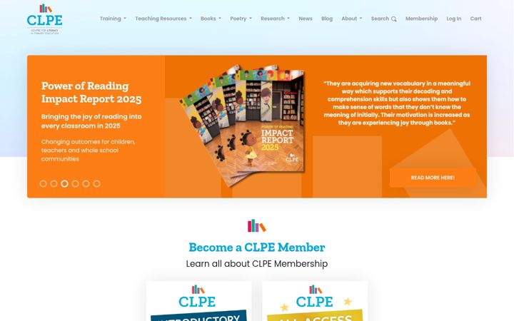Screenshot of clpe.org.uk