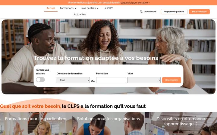 Screenshot di clps.net