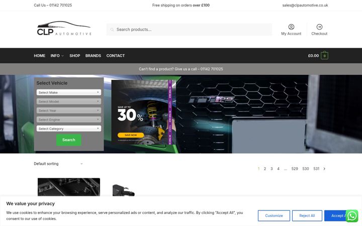 Zrzut ekranu clptuning.co.uk