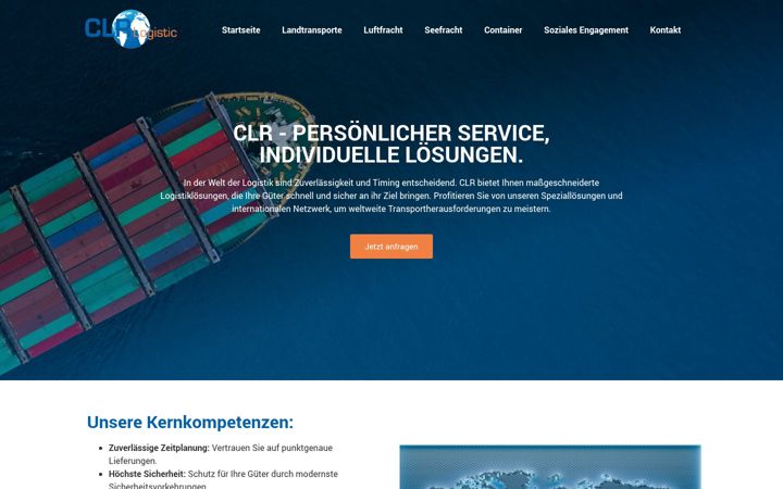 Screenshot of clr-logistic.de