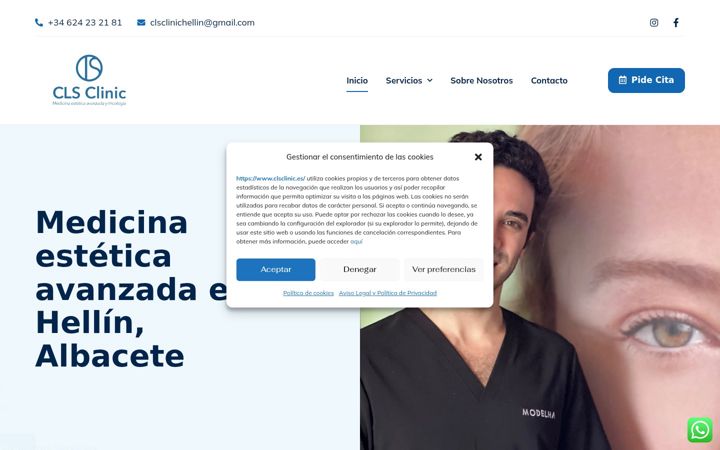Posnetek zaslona clsclinic.es