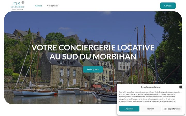 Screenshot stránky clsconciergerie.fr