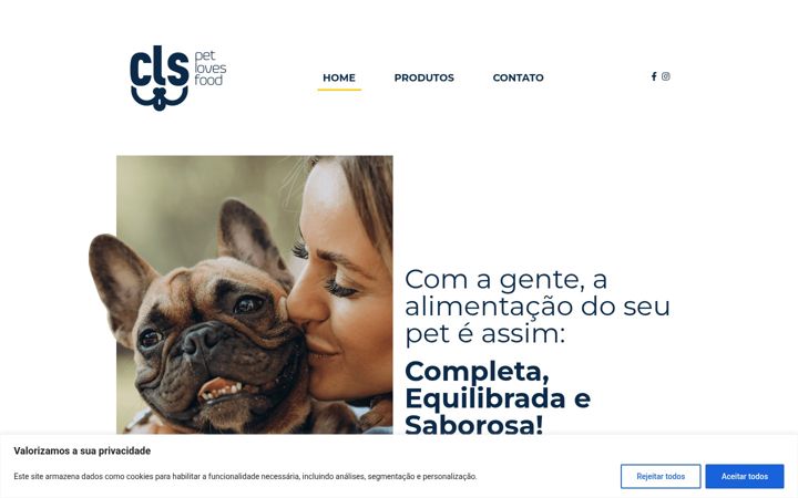 Posnetek zaslona clspetfood.com.br