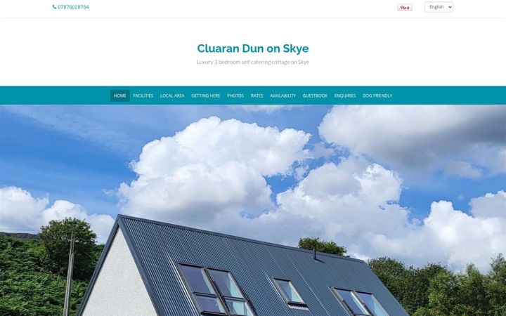 Screenshot of cluaranduncottageskye.co.uk