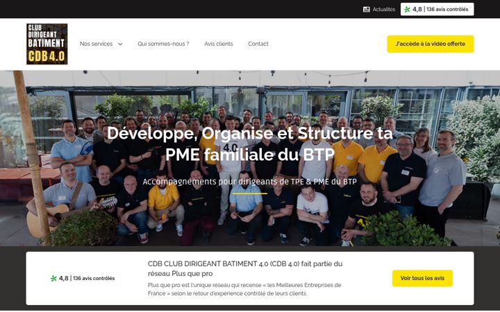 Snimka zaslona za club-dirigeant-batiment.fr