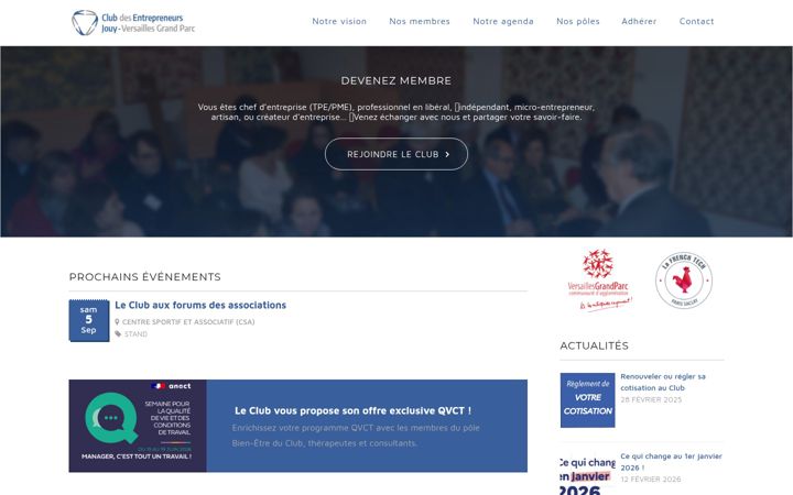 Snimka zaslona za club-entrepreneurs-jouy.fr
