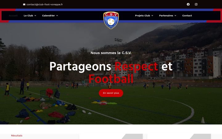 Snimka zaslona za club-foot-voreppe-csv.fr