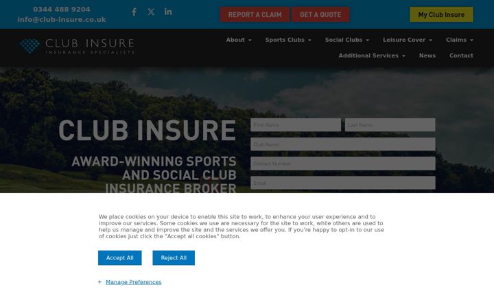 Screenshot του club-insure.co.uk