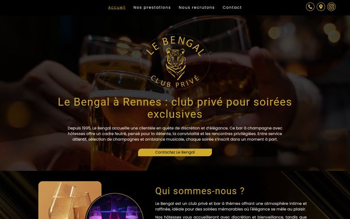 Screenshot of club-prive-le-bengal.fr