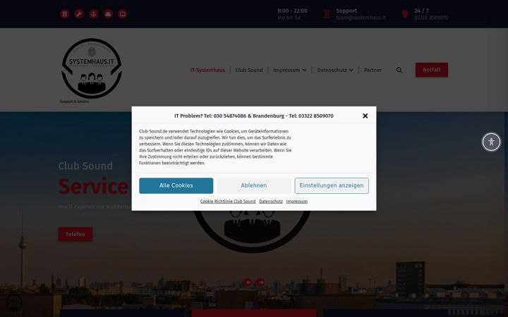 Screenshot of club-sound.de