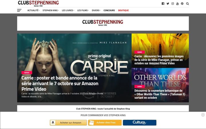Screenshot of club-stephenking.fr