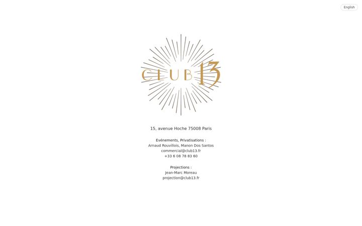 Screenshot of club13paris.fr