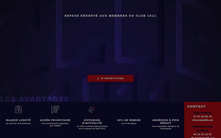 Screenshot stránky club1911.fr