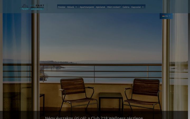 Screenshot του club218apartman.hu