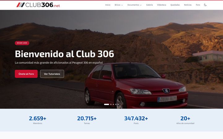 Screenshot of club306.net