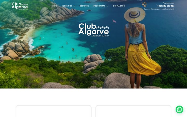 Captură de ecran a clubalgarve.pt
