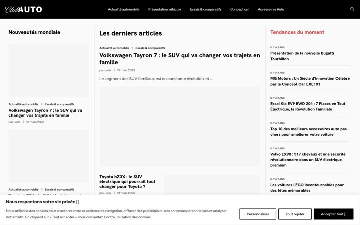 Screenshot stránky clubautomobile.fr