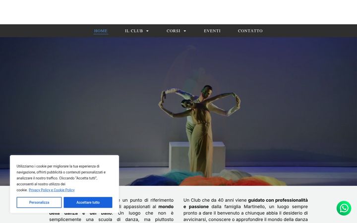 Screenshot of clubazzurrodanze.it