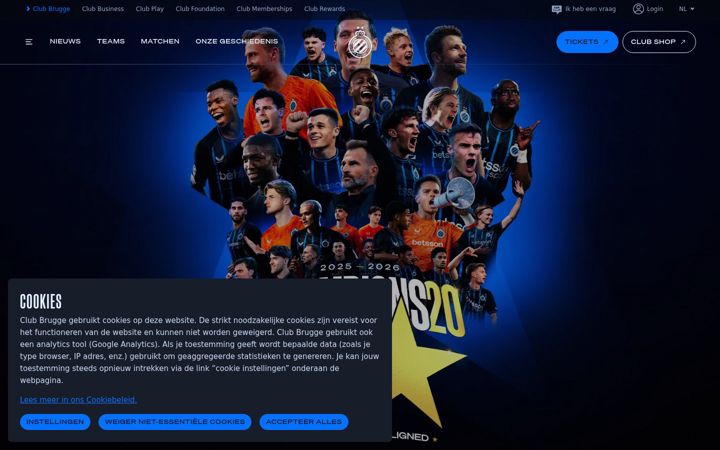 Screenshot of clubbrugge.be