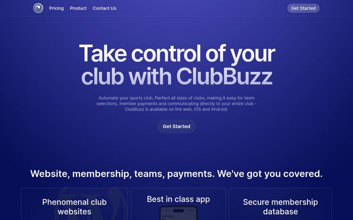 Screenshot of clubbuzz2.co.uk
