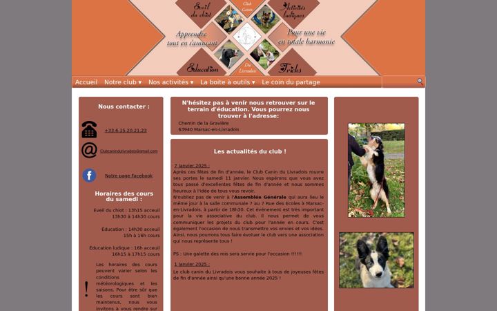 Screenshot of clubcanindulivradois.fr