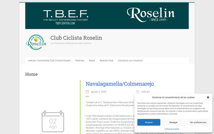 Screenshot of clubciclistaroselin.es