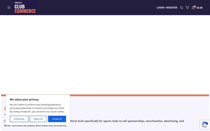 Screenshot of clubcommerce.co.uk