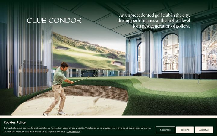 Screenshot of clubcondor.golf