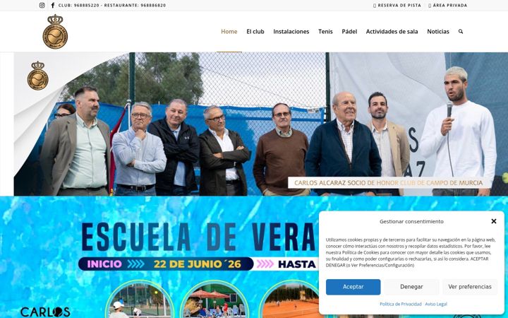 Ekraanipilt saidist clubdecampomurcia.es