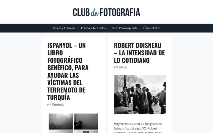 Screenshot of clubdefotografia.net