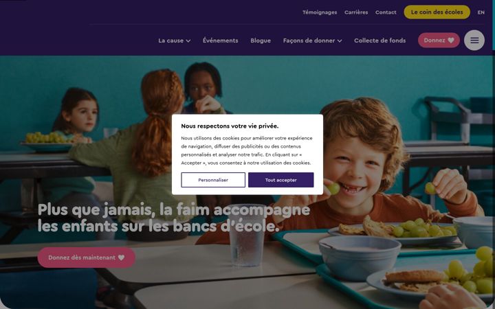 Captură de ecran a clubdejeuner.org