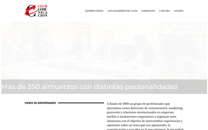 Ekraanipilt saidist clubdelacomunicacion.es