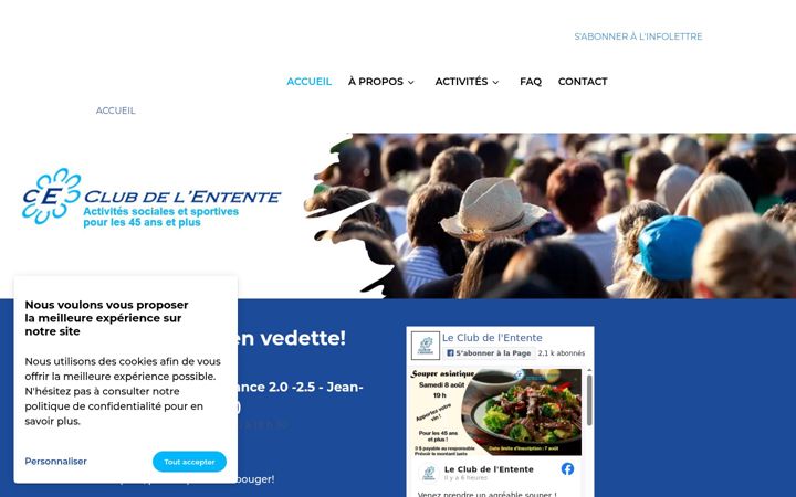 Screenshot of clubdelentente.ca