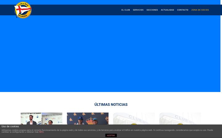 Screenshot ta' clubdemaralmeria.es