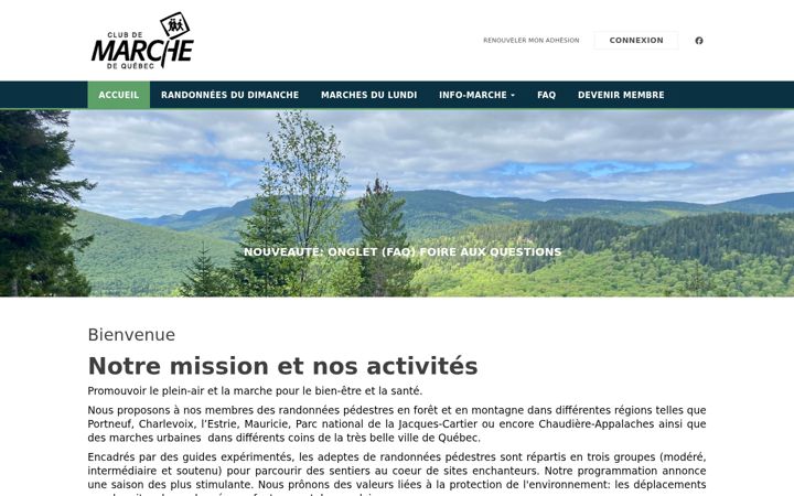 Screenshot of clubdemarche.net