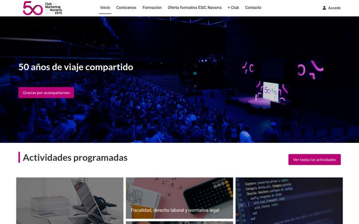 Captură de ecran a clubdemarketing.org