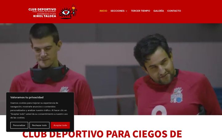 Screenshot di clubdeportivociegosnavarra.es