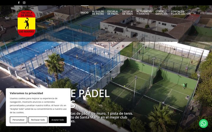 Screenshot di clubdeportivolasmarias.es