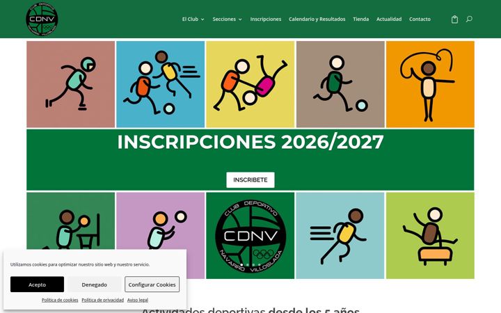 Screenshot of clubdeportivonavarrovilloslada.es