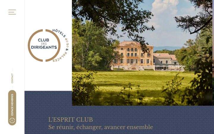 Captură de ecran a clubdesdirigeants-hotels.org
