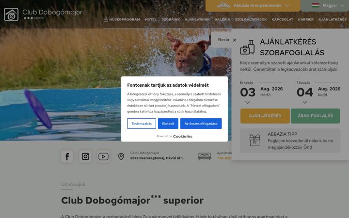 Screenshot του clubdobogomajor.hu