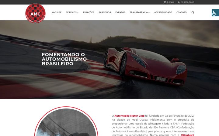 Posnetek zaslona clubeamc.com.br
