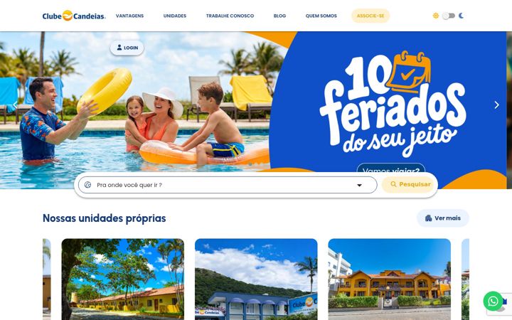 Screenshot of clubecandeias.com