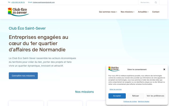 Captura de pantalla de clubeco-saintsever.fr