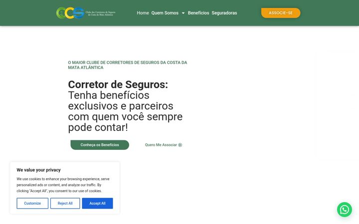 Capture d'écran de clubecorseguros.com.br
